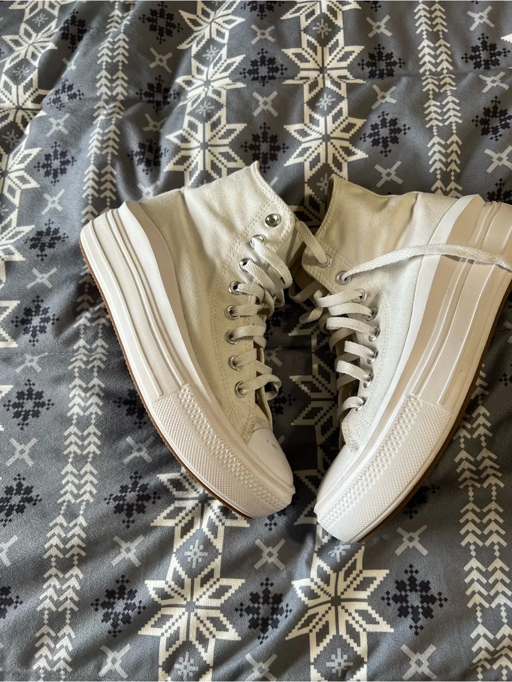 Converse High-Top Sneakers in Off-White